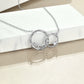 Interlocking Double Circles Necklace for Mom