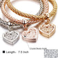 Heart Bracelet Set 3pcs