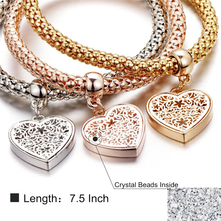 Heart Bracelet Set 3pcs