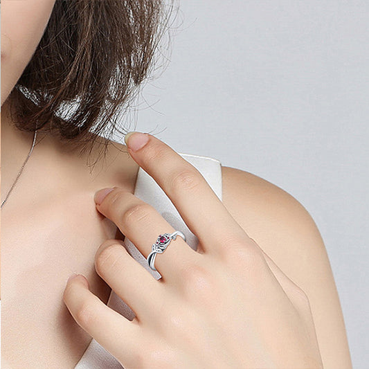 Simple Silver Rings for Women rose
