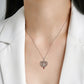 Heart Shaped Skeleton Necklace Women's Fashion Versatile Ins Style S925 Sterling Silver Sweater Chain