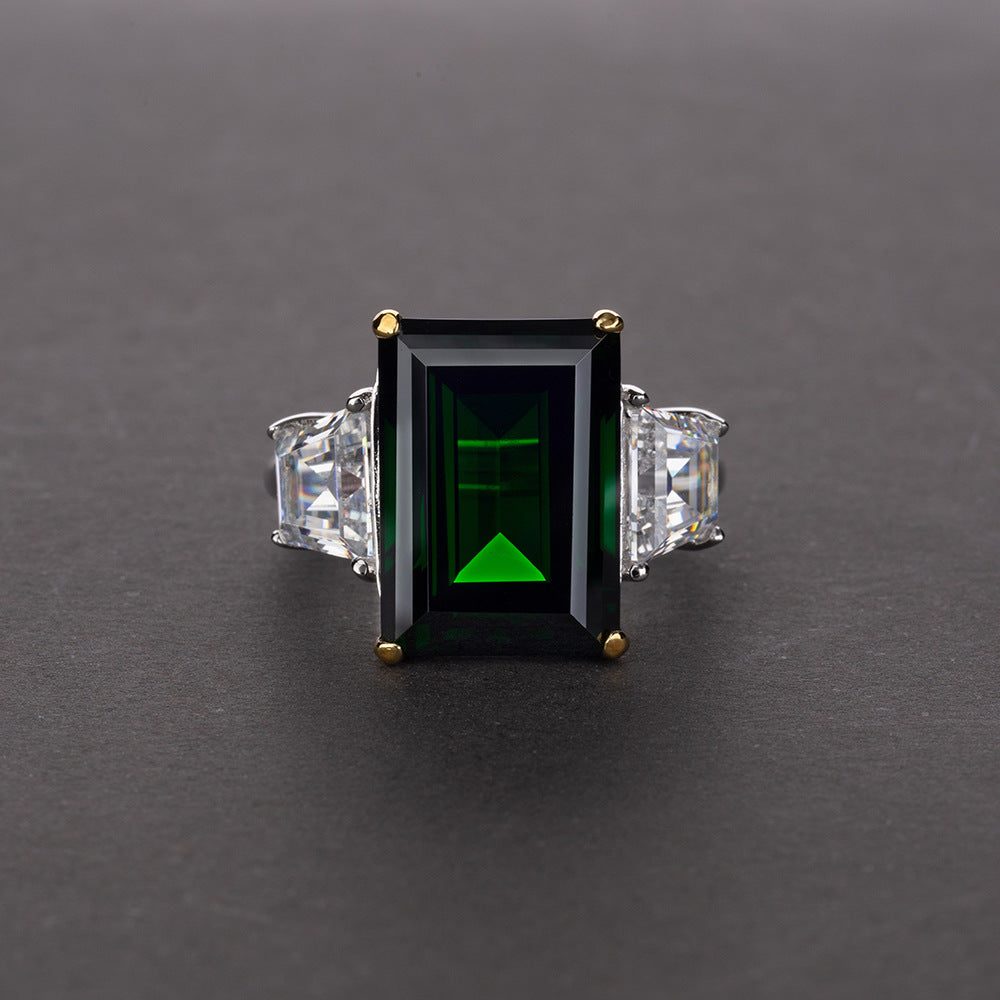 Sapphire Rectangle Beautiful Silver Jewelry