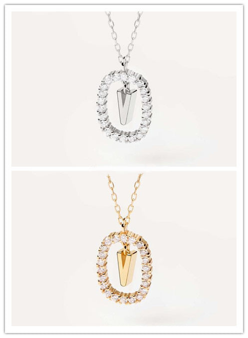 Women's Light Luxury Alphabet Sterling Silver Collarbone Necklace