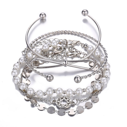 18K White Gold Plated Bracelet
