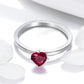 Inlaid Zircon Ring Red heart