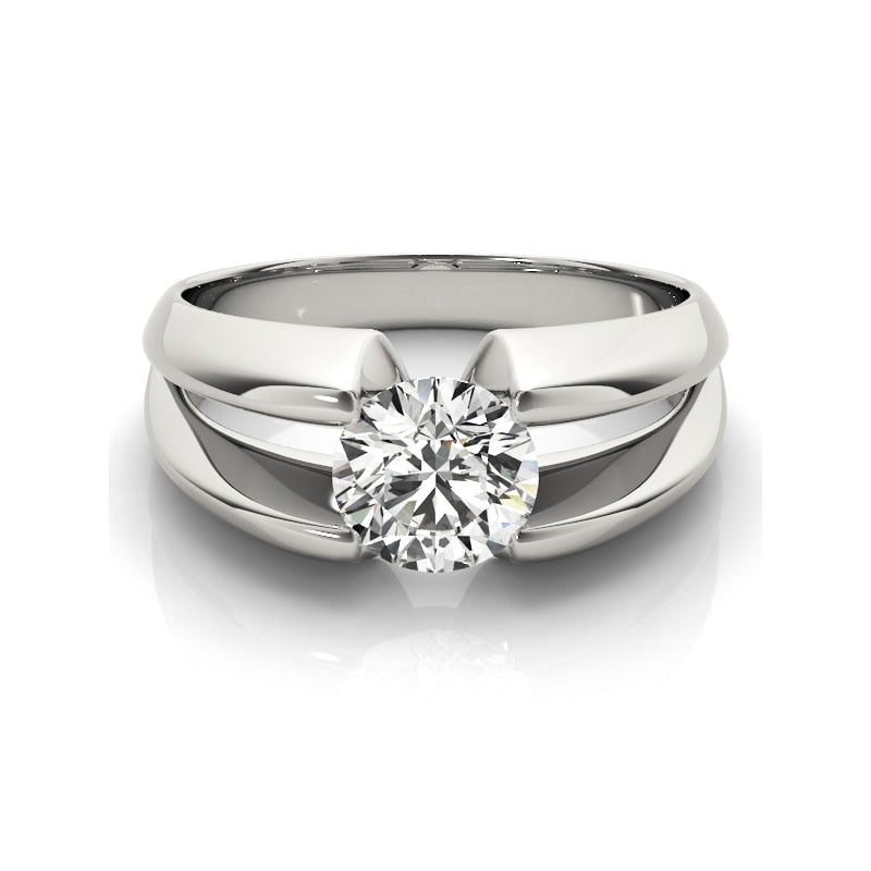 1ct sona stone Sterling Silver Ring