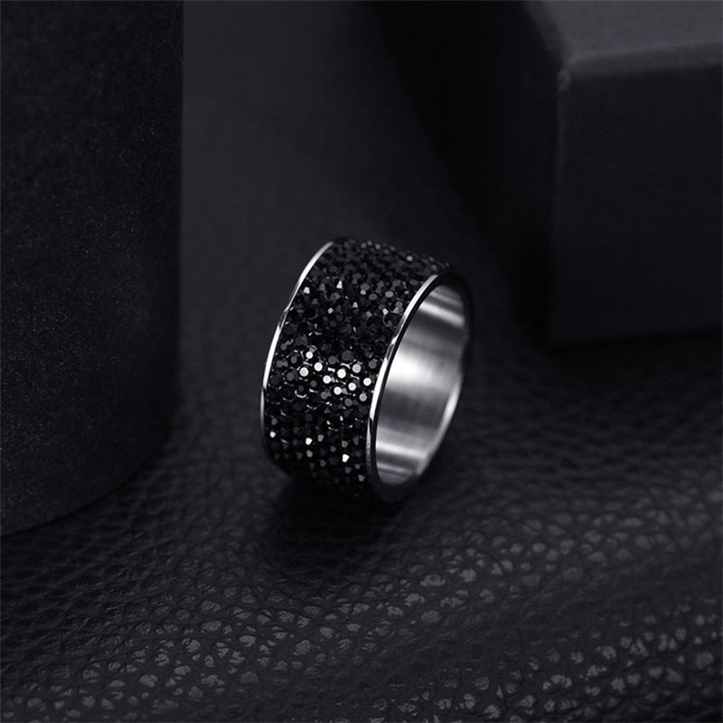 Crystal Shine Black Ring