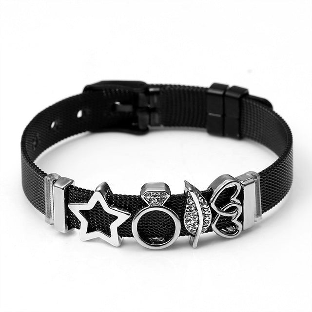 Stainless Steel Mesh Heart Bracelets