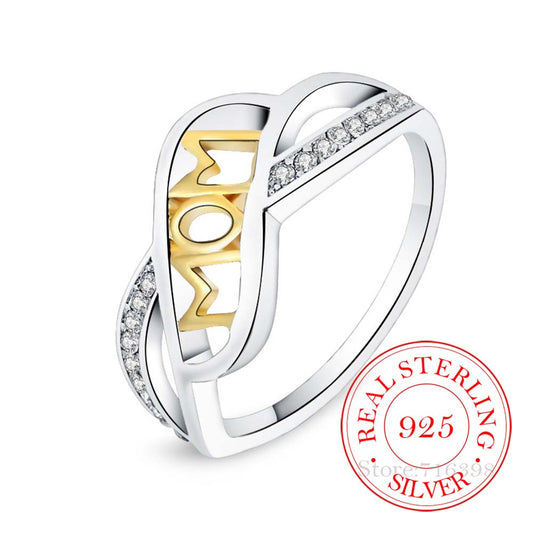 Vintage Crystal Mom S925 Ring