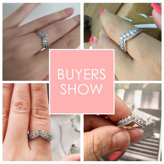Sterling Zircon Crown Ring