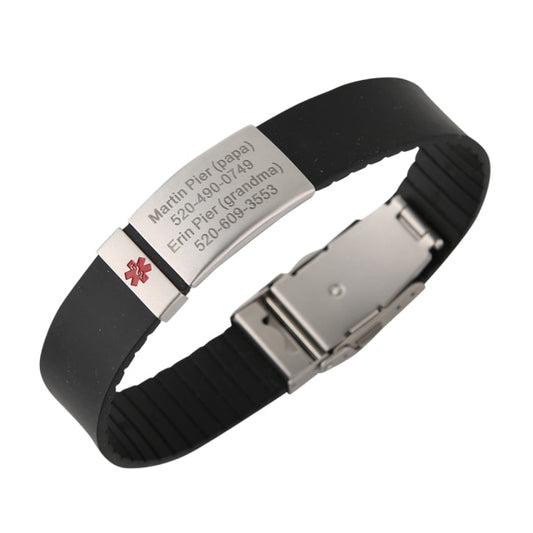 Silicone medical sign Wristband