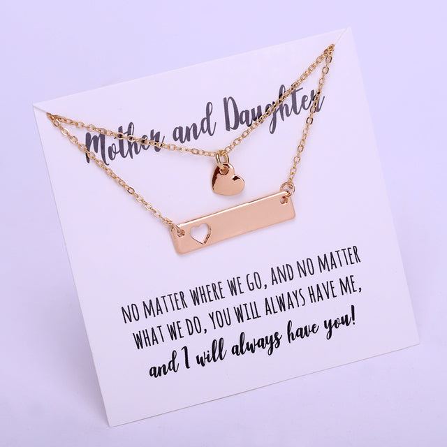 Mom Daughter Family Necklace