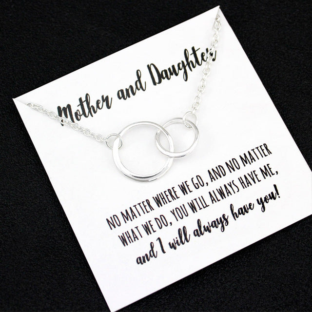 Mom Daughter Family Necklace