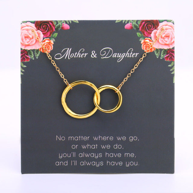 Mom Daughter Family Necklace