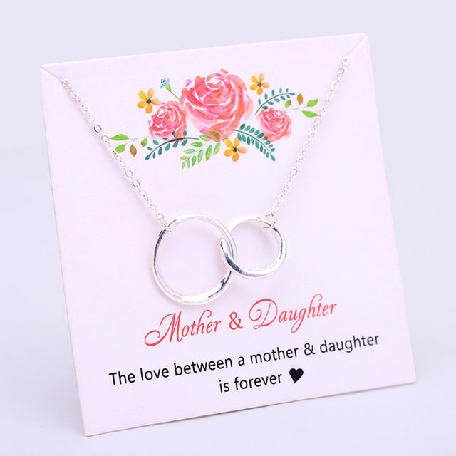Mom Daughter Family Necklace