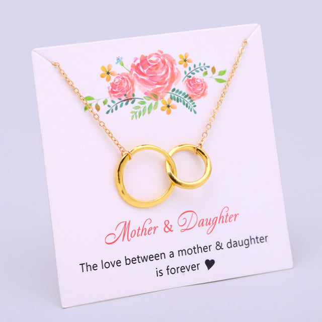 Mom Daughter Family Necklace