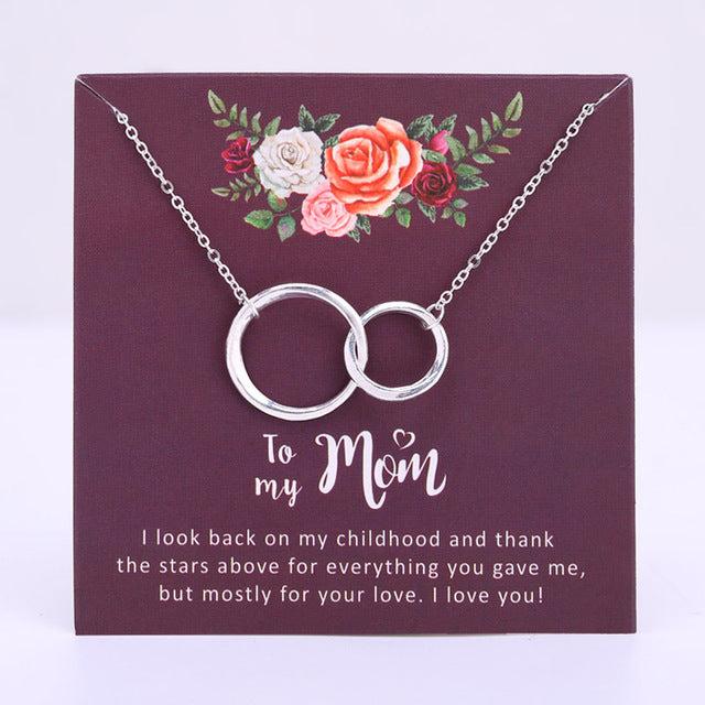 Mom Daughter Family Necklace