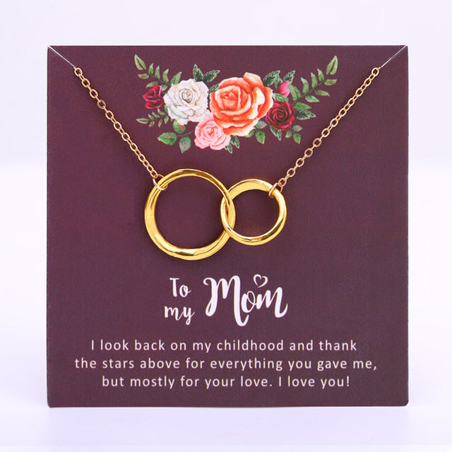 Mom Daughter Family Necklace