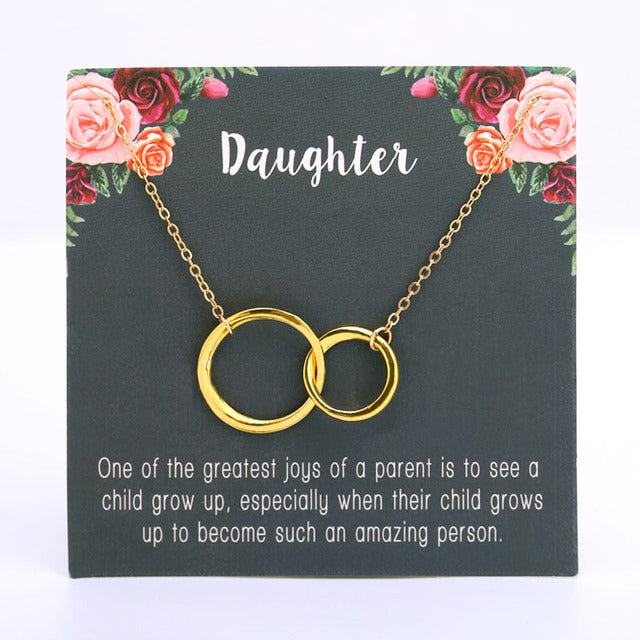 Mom Daughter Family Necklace