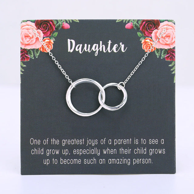 Mom Daughter Family Necklace