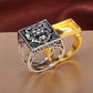 Cubic Zirconia Rings two tone Fashion Ring 