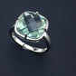 925 Sterling Silver Green Amethyst Ring