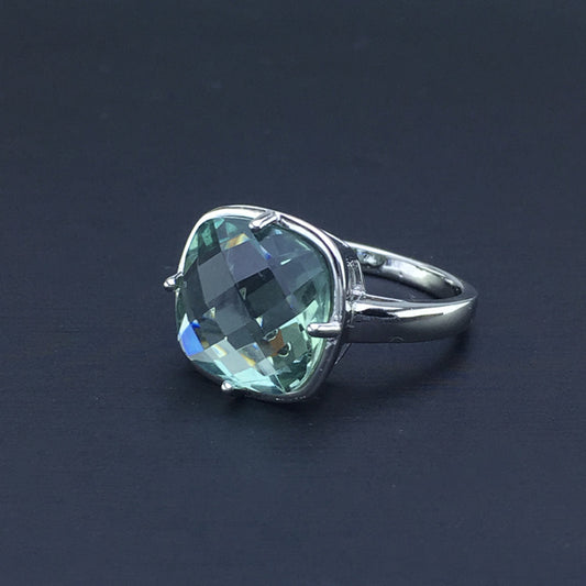 925 Sterling Silver Green Amethyst Rings