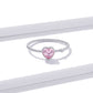 Sterling Silver Pink Love CZ Ring