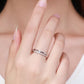 925 Sterling Silver Line Clear CZ Rings