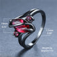 Charm Female Red Leaf Ring