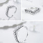 Sterling Zircon Crown Ring