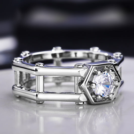 Round Cut Cubic Zirconia Rings 