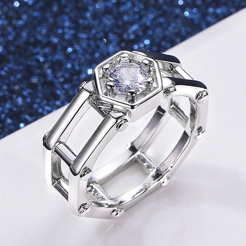 Solitaire Round Cut Cubic Zirconia Rings 