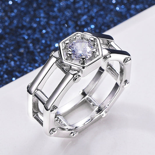 Solitaire Round Cut Cubic Zirconia Rings 