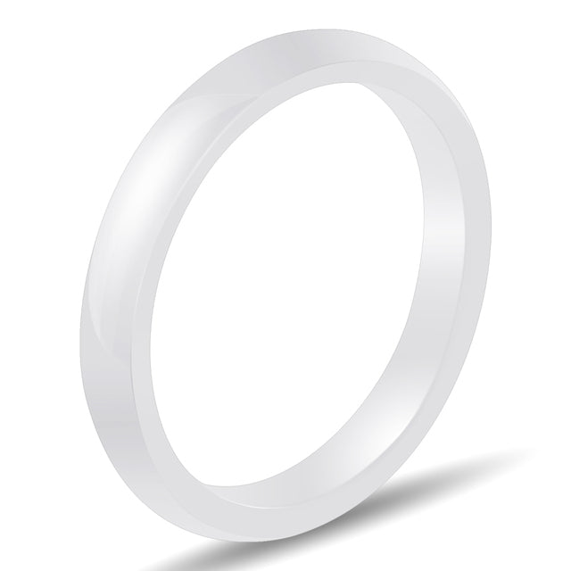 Casual Light Black White Ceramic Ring