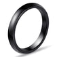 Casual Light Black White Ceramic Ring