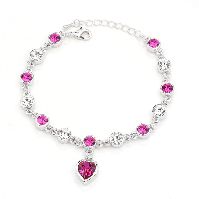Multi-Color Stones Heart Shape Ring