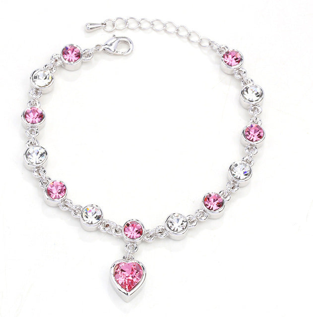 Multi-Color Stones Heart Shape Ring