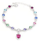 Multi-Color Stones Heart Shape Ring