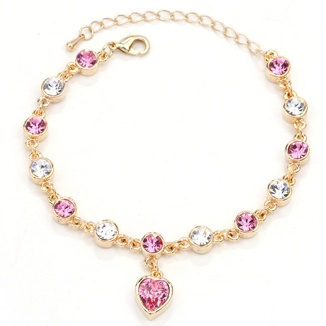 Multi-Color Stones Heart Shape Ring