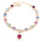 Multi-Color Stones Heart Shape Ring