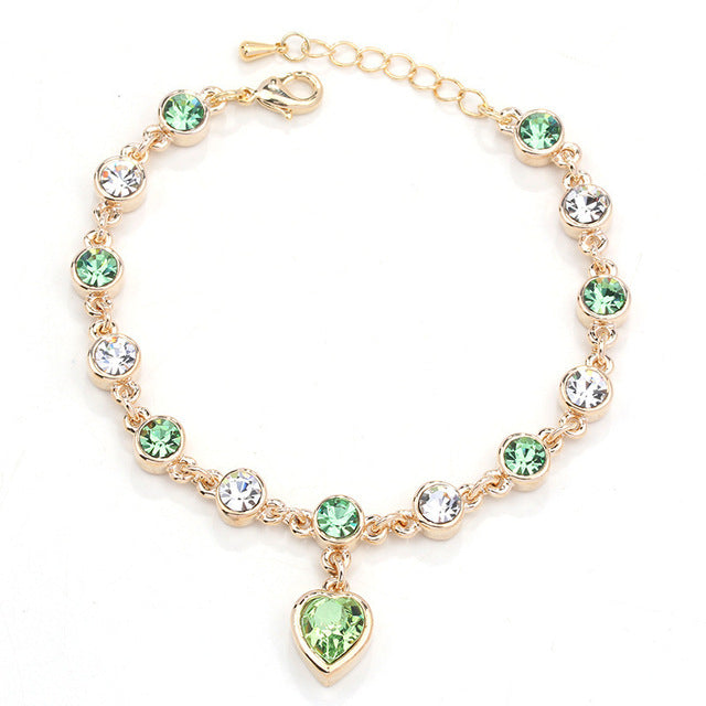 Multi-Color Stones Heart Shape Ring