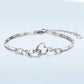 Cubic Zircon Double Heart Bracelet
