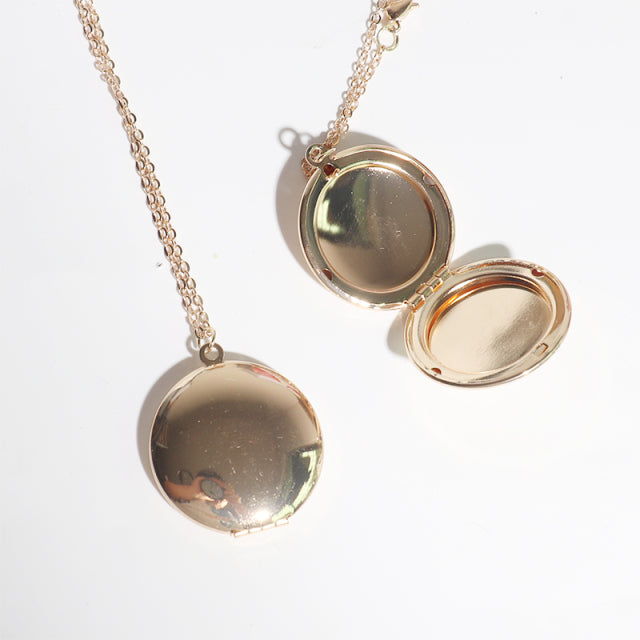 Book Locket with Pictures Necklace