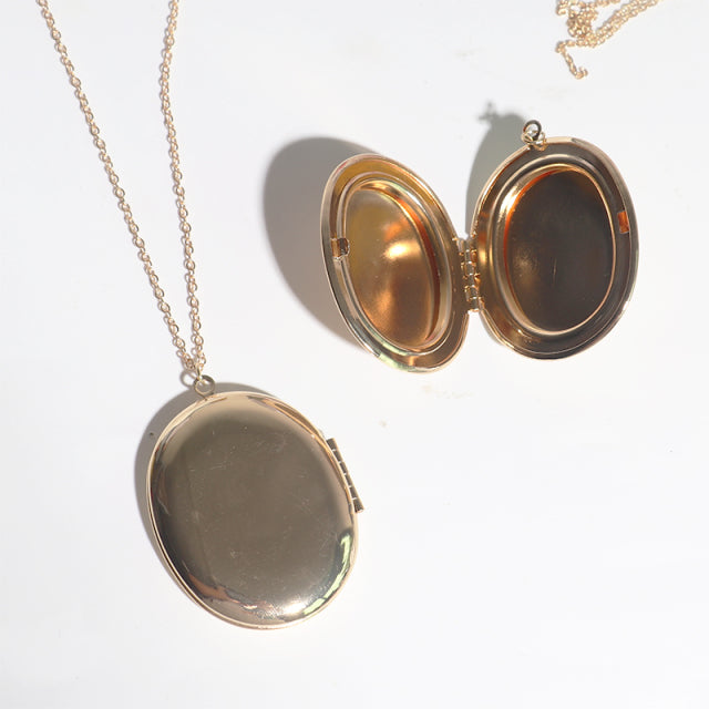 Book Locket with Pictures Necklace