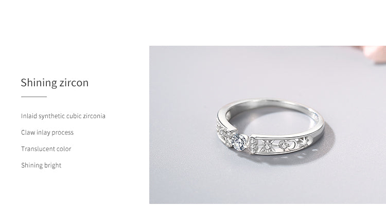 Sterling Silver Line Clear CZ Rings