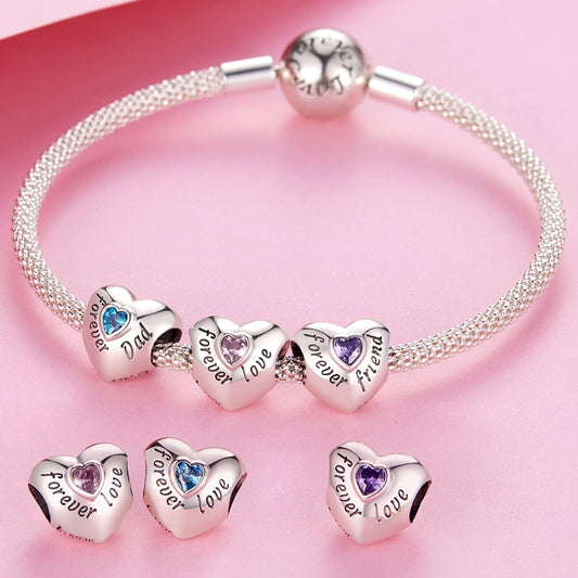 925 Sterling Silver three heart shape Fashionable Bracelet