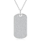 Streamline Tag With Pave Moissanite Diamonds Tag Pendant