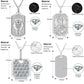 Streamline Tag With Pave Moissanite Diamonds Tag Pendant