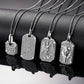 Streamline Tag With Pave Moissanite Diamonds Tag Pendant
